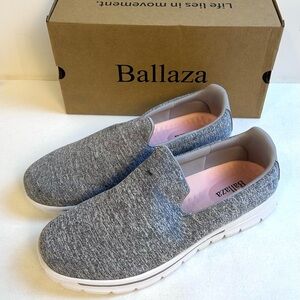 New Ballaza Women’s Gray Slip On Cushioned Walking Shoes / Sz 11